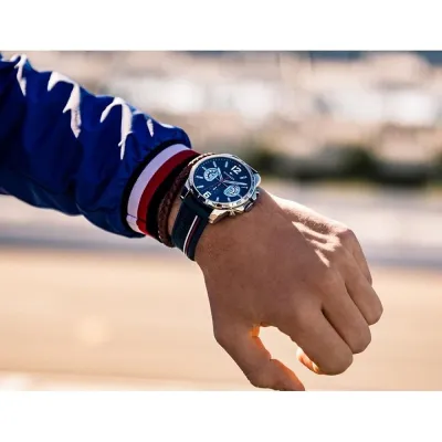 Tommy Hilfiger Men's Watch Blue Dial Blue Colored Stra